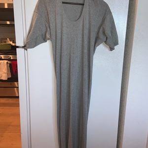 Versatile Gray Knit Sweater Dress